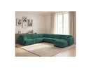 Anda - Sofá Panorámico Fijo Modular - Con 1 Chaise Lounge, 2 Sillones Bajos y 1 Rinconera Pequeña - Esquina Izquierda