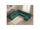 Anda - Sofá Panorámico Fijo Modular - Con 1 Chaise Lounge, 2 Sillones Bajos y 1 Rinconera Pequeña - Esquina Izquierda