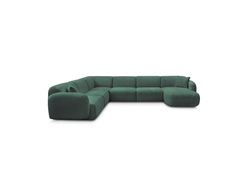 Anda - Sofá Panorámico Fijo Modular - Con 1 Chaise Lounge, 2 Sillones Bajos y 1 Rinconera Pequeña - Esquina Izquierda