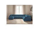 Anda - Modular Fixed Panoramic Sofa - With 1 Chaise Lounge, 2 Low Chairs and 1 Small Corner - Right Angle