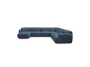 Anda - Modular Fixed Panoramic Sofa - With 1 Chaise Lounge, 2 Low Chairs and 1 Small Corner - Right Angle