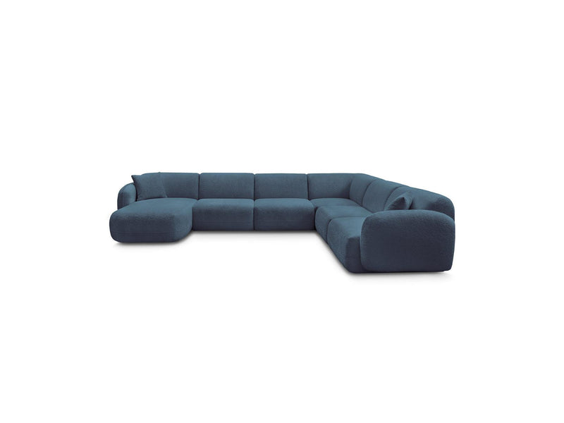 Anda - Modular Fixed Panoramic Sofa - With 1 Chaise Lounge, 2 Low Chairs and 1 Small Corner - Right Angle