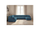 Anda - Sofá Panorámico Fijo Modular - Con 1 Chaise Lounge, 2 Sillones Bajos y 1 Rinconera Pequeña - Esquina Izquierda