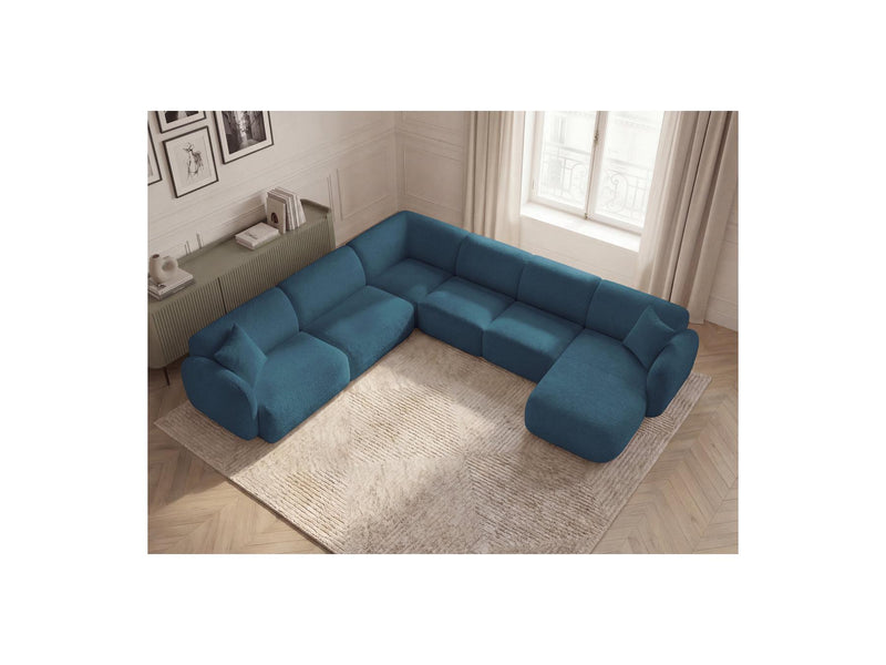 Anda - Sofá Panorámico Fijo Modular - Con 1 Chaise Lounge, 2 Sillones Bajos y 1 Rinconera Pequeña - Esquina Izquierda