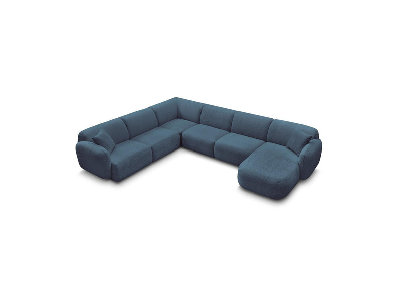 Anda - Sofá Panorámico Fijo Modular - Con 1 Chaise Lounge, 2 Sillones Bajos y 1 Rinconera Pequeña - Esquina Izquierda