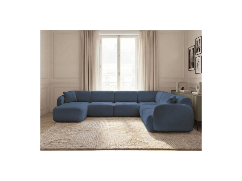 Anda - Modular Fixed Panoramic Sofa - With 1 Chaise Lounge, 2 Low Chairs and 1 Small Corner - Right Angle