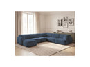 Anda - Modular Fixed Panoramic Sofa - With 1 Chaise Lounge, 2 Low Chairs and 1 Small Corner - Right Angle
