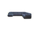 Anda - Modular Fixed Panoramic Sofa - With 1 Chaise Lounge, 2 Low Chairs and 1 Small Corner - Right Angle