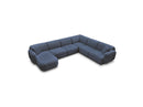 Anda - Modular Fixed Panoramic Sofa - With 1 Chaise Lounge, 2 Low Chairs and 1 Small Corner - Right Angle