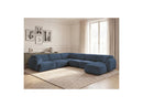 Anda - Sofá Panorámico Fijo Modular - Con 1 Chaise Lounge, 2 Sillones Bajos y 1 Rinconera Pequeña - Esquina Izquierda