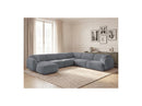 Anda - Modular Fixed Panoramic Sofa - With 1 Chaise Lounge, 2 Low Chairs and 1 Small Corner - Right Angle