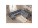 Anda - Modular Fixed Panoramic Sofa - With 1 Chaise Lounge, 2 Low Chairs and 1 Small Corner - Right Angle