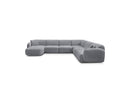 Anda - Modular Fixed Panoramic Sofa - With 1 Chaise Lounge, 2 Low Chairs and 1 Small Corner - Right Angle