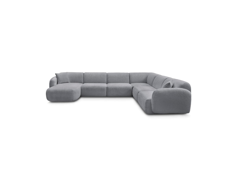 Anda - Modular Fixed Panoramic Sofa - With 1 Chaise Lounge, 2 Low Chairs and 1 Small Corner - Right Angle