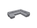 Anda - Modular Fixed Panoramic Sofa - With 1 Chaise Lounge, 2 Low Chairs and 1 Small Corner - Right Angle