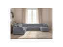 Anda - Sofá Panorámico Fijo Modular - Con 1 Chaise Lounge, 2 Sillones Bajos y 1 Rinconera Pequeña - Esquina Izquierda