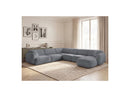 Anda - Sofá Panorámico Fijo Modular - Con 1 Chaise Lounge, 2 Sillones Bajos y 1 Rinconera Pequeña - Esquina Izquierda