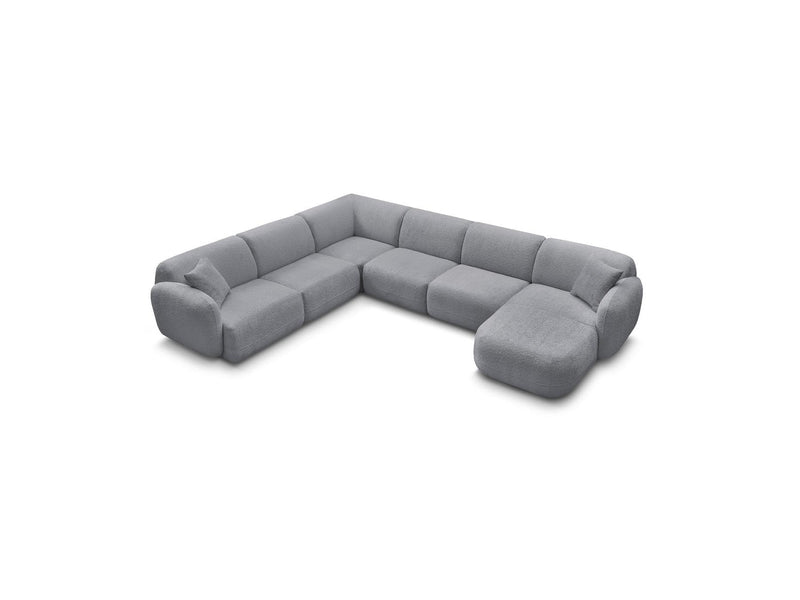 Anda - Sofá Panorámico Fijo Modular - Con 1 Chaise Lounge, 2 Sillones Bajos y 1 Rinconera Pequeña - Esquina Izquierda