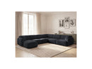 Anda - Modular Fixed Panoramic Sofa - With 1 Chaise Lounge, 2 Low Chairs and 1 Small Corner - Right Angle
