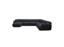 Anda - Modular Fixed Panoramic Sofa - With 1 Chaise Lounge, 2 Low Chairs and 1 Small Corner - Right Angle