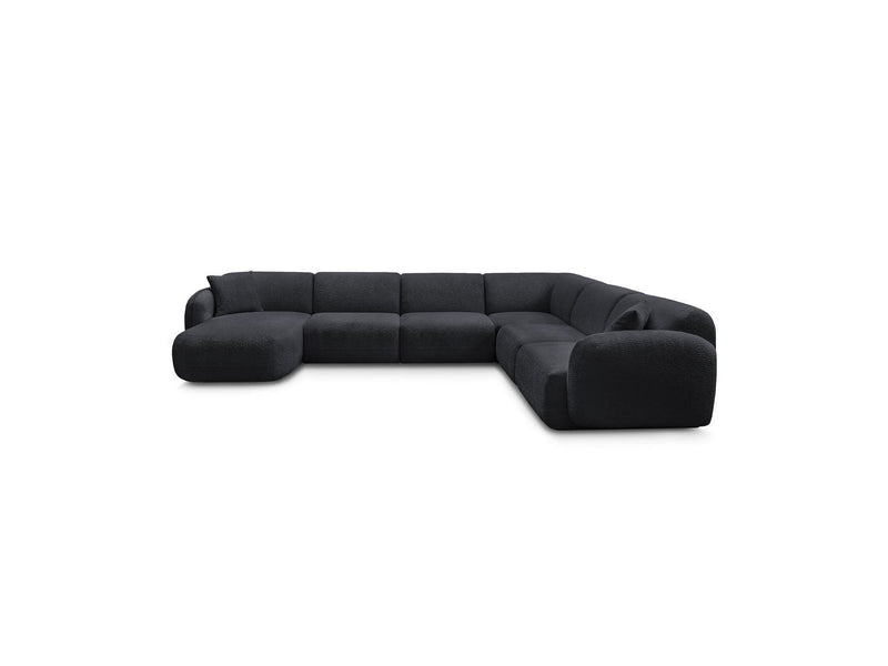 Anda - Modular Fixed Panoramic Sofa - With 1 Chaise Lounge, 2 Low Chairs and 1 Small Corner - Right Angle