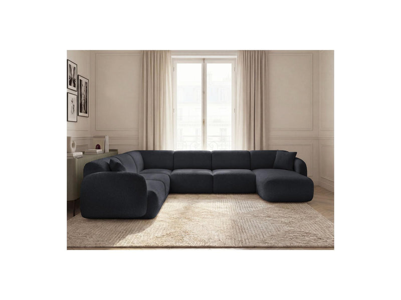 Anda - Sofá Panorámico Fijo Modular - Con 1 Chaise Lounge, 2 Sillones Bajos y 1 Rinconera Pequeña - Esquina Izquierda