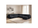 Anda - Sofá Panorámico Fijo Modular - Con 1 Chaise Lounge, 2 Sillones Bajos y 1 Rinconera Pequeña - Esquina Izquierda