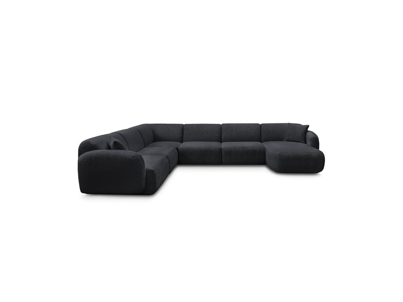 Anda - Sofá Panorámico Fijo Modular - Con 1 Chaise Lounge, 2 Sillones Bajos y 1 Rinconera Pequeña - Esquina Izquierda
