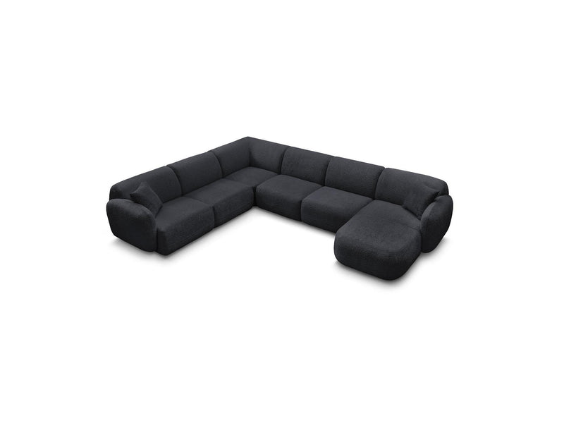 Anda - Sofá Panorámico Fijo Modular - Con 1 Chaise Lounge, 2 Sillones Bajos y 1 Rinconera Pequeña - Esquina Izquierda