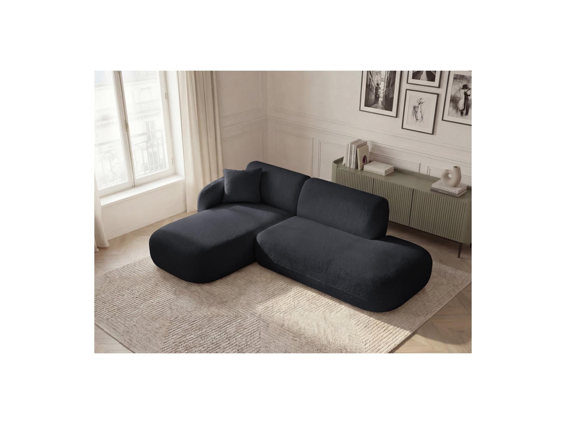 Anda - Canapé D'Angle Fixe Modulable - Avec 1 Méridienne Et 1 Chauffeuse Bout De Canapé - Angle Gauche