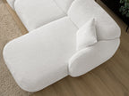 Anda - Canapé D'Angle Fixe Modulable Avec 1 Méridienne, 1 Chauffeuse Bout De Canapé Et 1 Pouf - Angle Droit