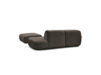 Anda - Canapé D'Angle Fixe Modulable Avec 1 Méridienne, 1 Chauffeuse Bout De Canapé Et 1 Pouf - Angle Gauche