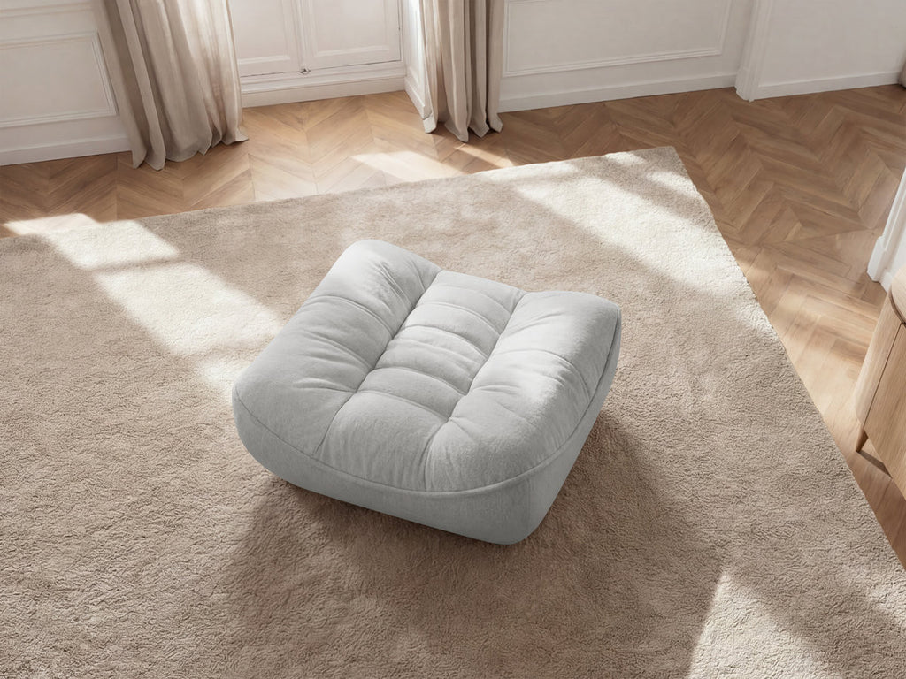 Serena Mottled Fabric Pouf