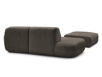 Anda - Canapé D'Angle Fixe Modulable Avec 1 Méridienne, 1 Chauffeuse Bout De Canapé Et 1 Pouf - Angle Droit