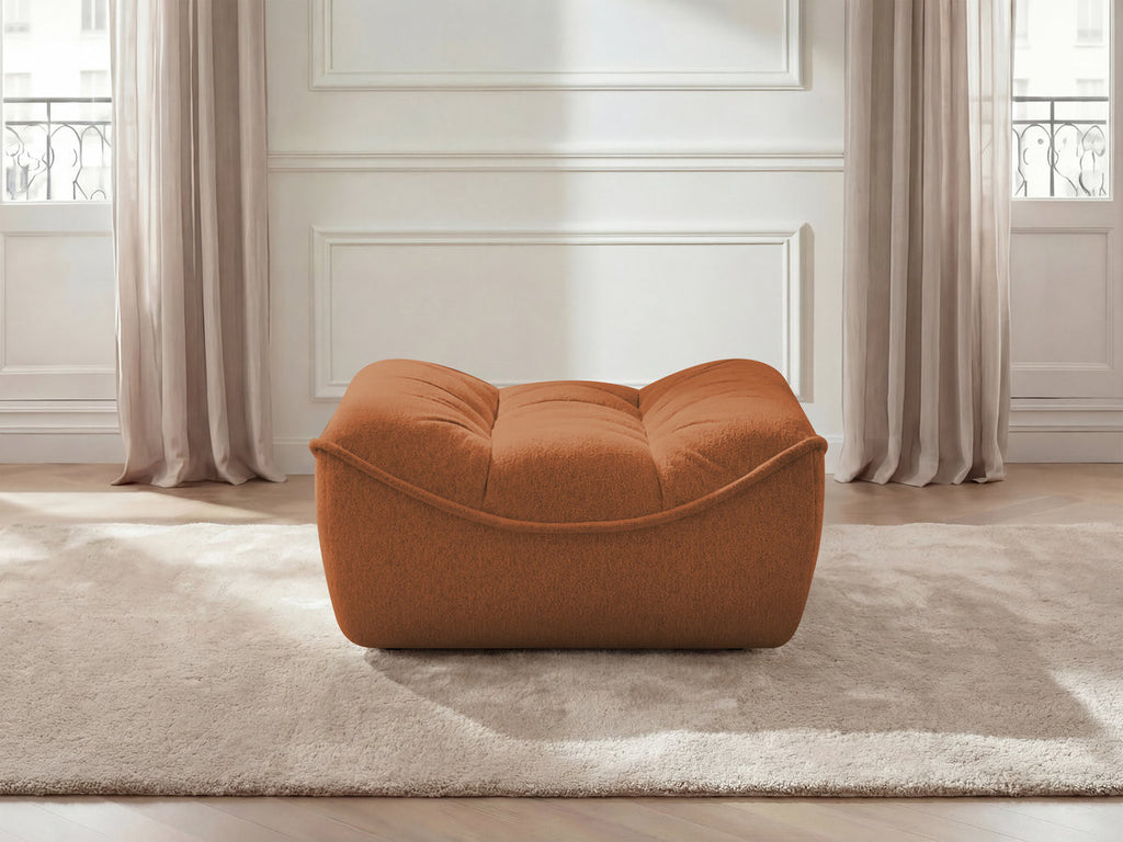 Serena Mottled Fabric Pouf