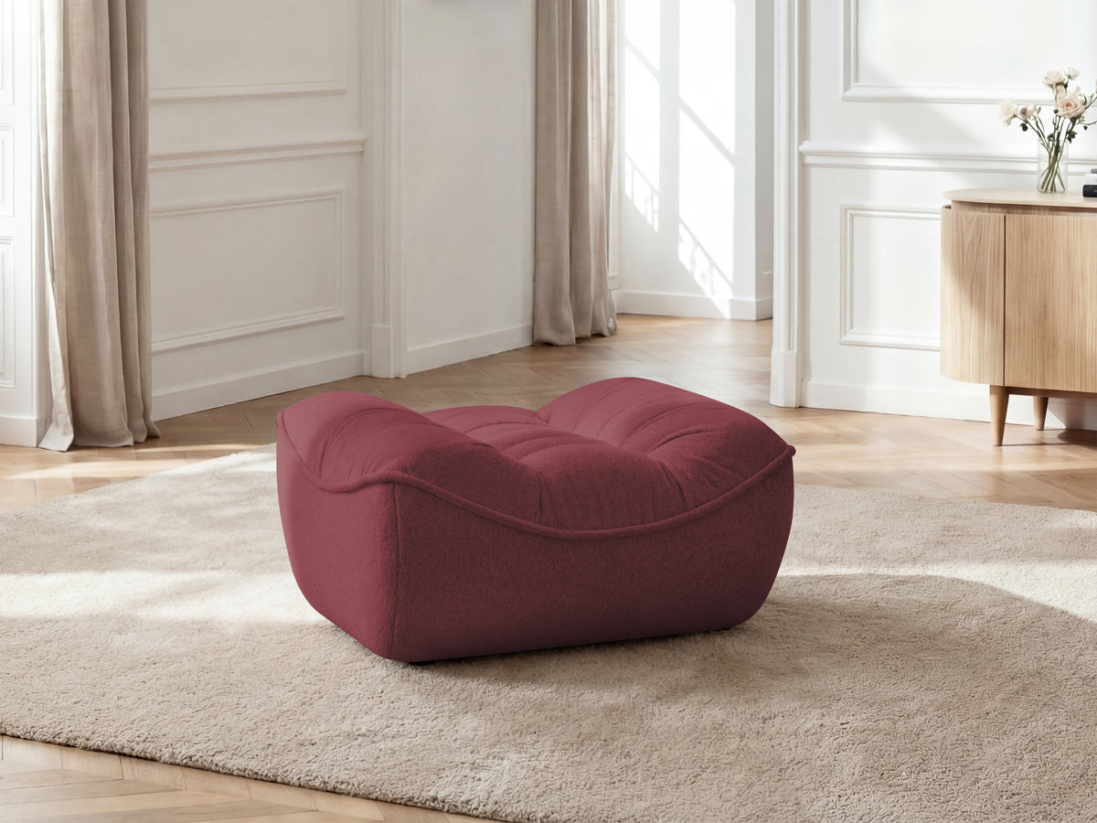 Serena Mottled Fabric Pouf