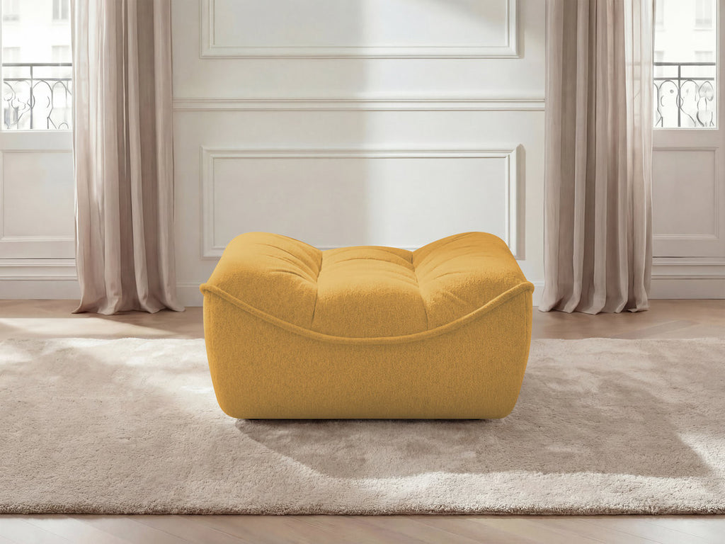 Serena Mottled Fabric Pouf