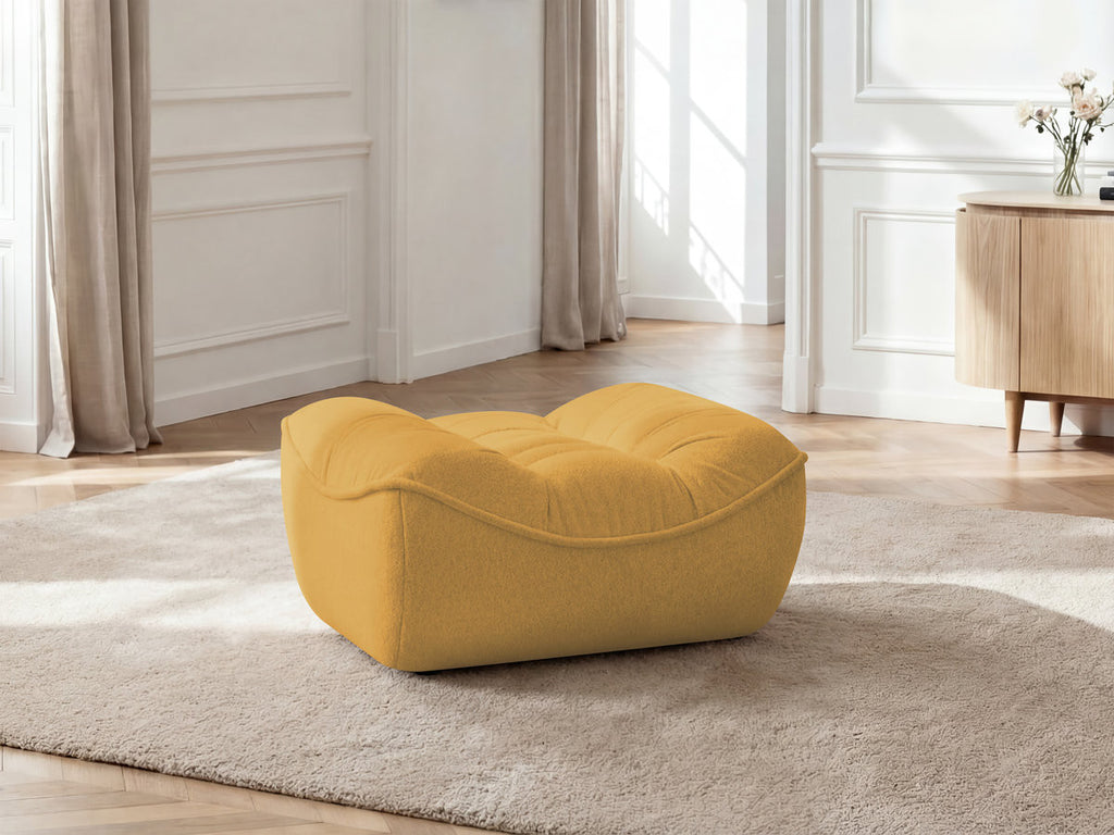 Serena Mottled Fabric Pouf