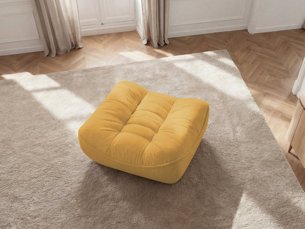Serena Mottled Fabric Pouf