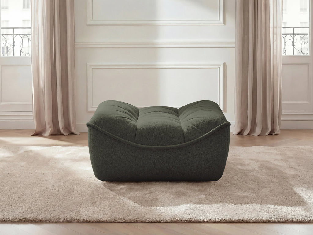 Serena Mottled Fabric Pouf
