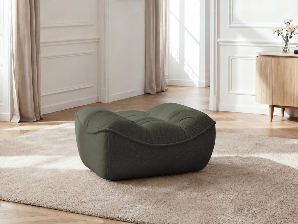Serena Mottled Fabric Pouf