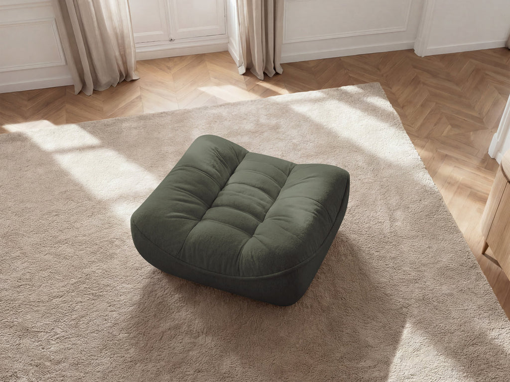 Serena Mottled Fabric Pouf