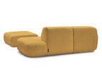 Anda - Canapé D'Angle Fixe Modulable Avec 1 Méridienne, 1 Chauffeuse Bout De Canapé Et 1 Pouf - Angle Gauche