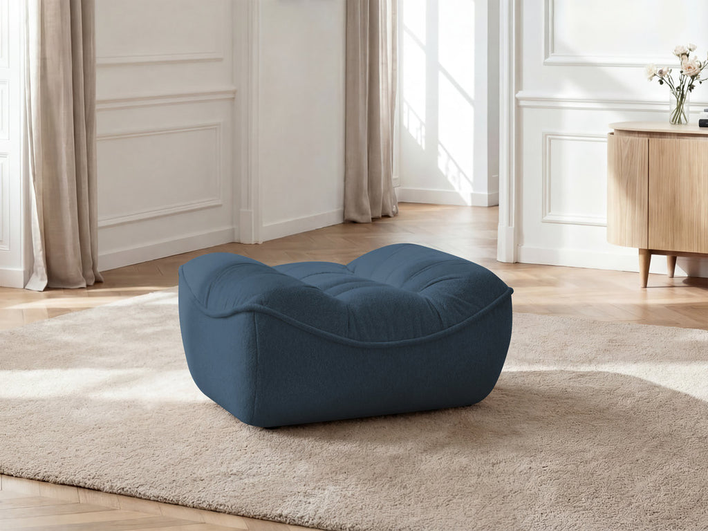 Serena Mottled Fabric Pouf
