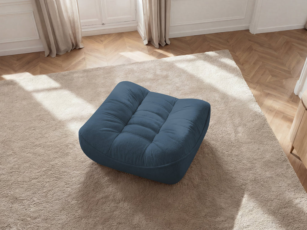 Serena Mottled Fabric Pouf