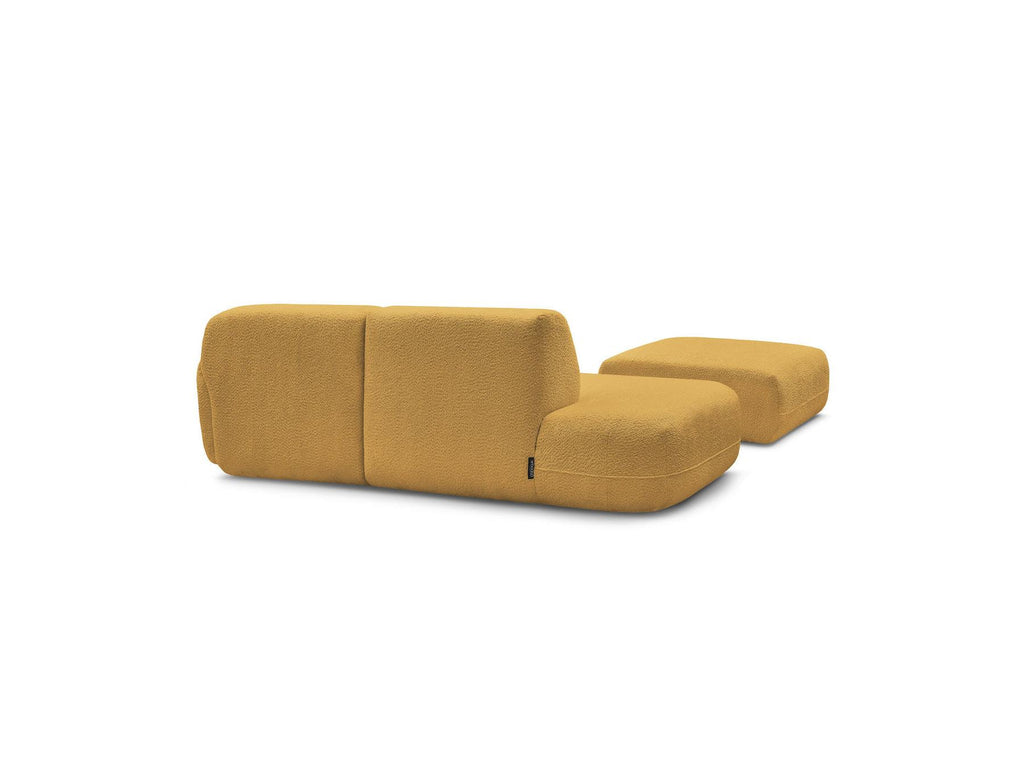 Anda - Canapé D'Angle Fixe Modulable Avec 1 Méridienne, 1 Chauffeuse Bout De Canapé Et 1 Pouf - Angle Droit