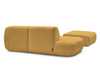 Anda - Canapé D'Angle Fixe Modulable Avec 1 Méridienne, 1 Chauffeuse Bout De Canapé Et 1 Pouf - Angle Droit