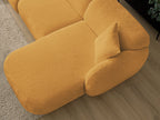 Anda - Canapé D'Angle Fixe Modulable Avec 1 Méridienne, 1 Chauffeuse Bout De Canapé Et 1 Pouf - Angle Droit