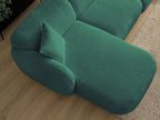 Anda - Canapé D'Angle Fixe Modulable Avec 1 Méridienne, 1 Chauffeuse Bout De Canapé Et 1 Pouf - Angle Gauche