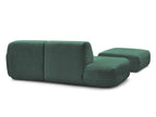 Anda - Canapé D'Angle Fixe Modulable Avec 1 Méridienne, 1 Chauffeuse Bout De Canapé Et 1 Pouf - Angle Droit